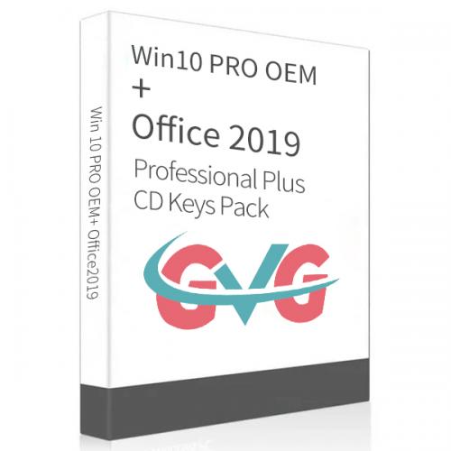 Official Win10 PRO OEM + Office2019 Professional Plus Keys Pack-Lifetime