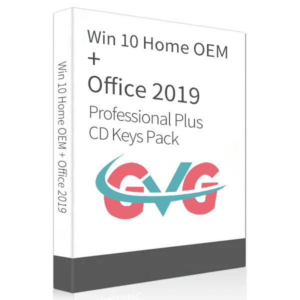Win10 Home OEM + Office2019 Professional Plus Keys Pack
